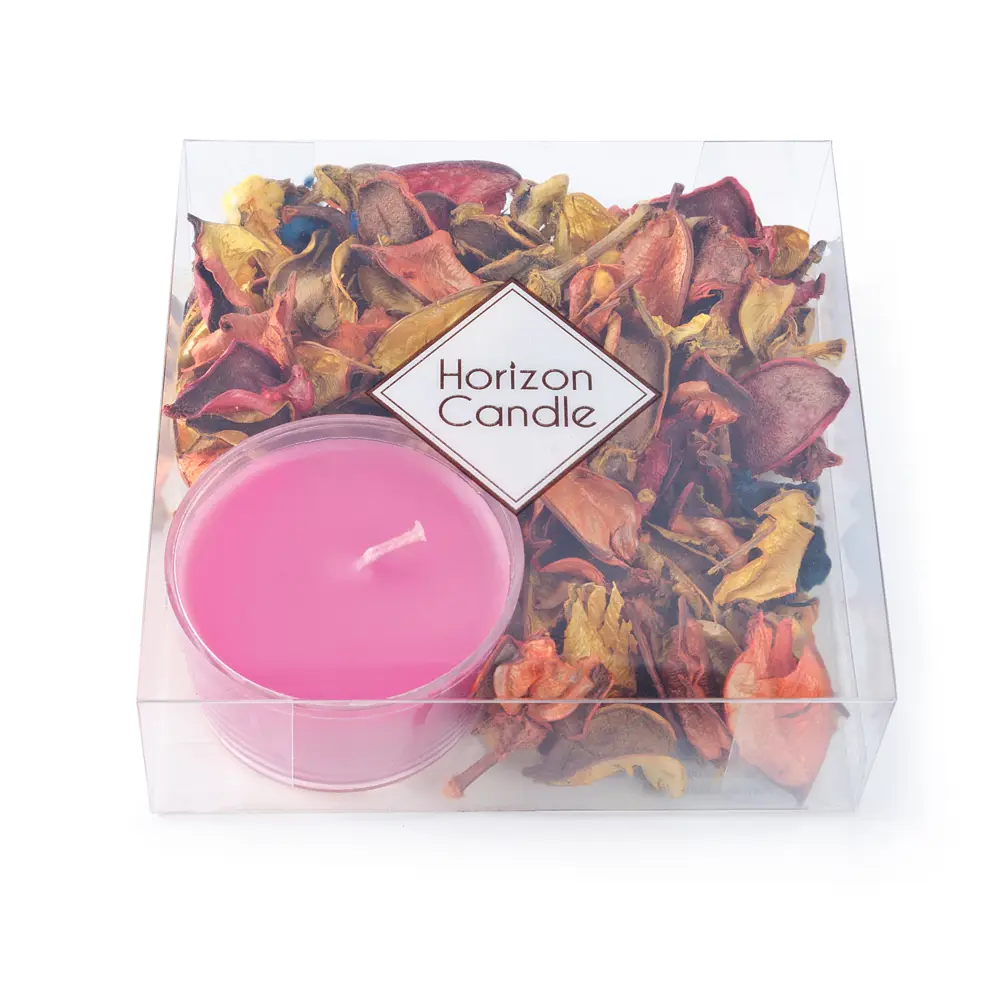 89348725 Свеча чайная ароматизированная с саше Роза розовая 3.3 см STLM-0837495 HORIZON CANDLES  - Вид №1