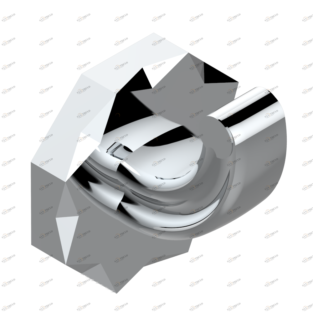 U2N-508 Крючок для халатов одинарный Thg-paris Nihal porcelaine ivoire Хром U2N-508 CAT.A