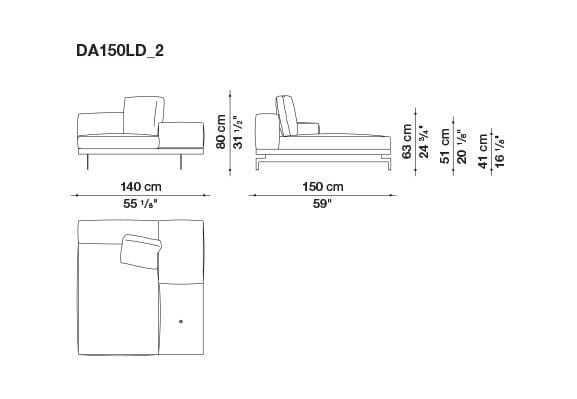 3-местный тканевый диван с полуостровом B&B Italia док ARCH-00061121 - Вид №60