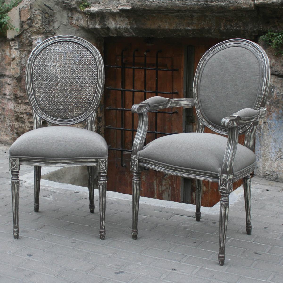 007816 Стул серый AcomodArte Andrea Santreyd - Вид №4