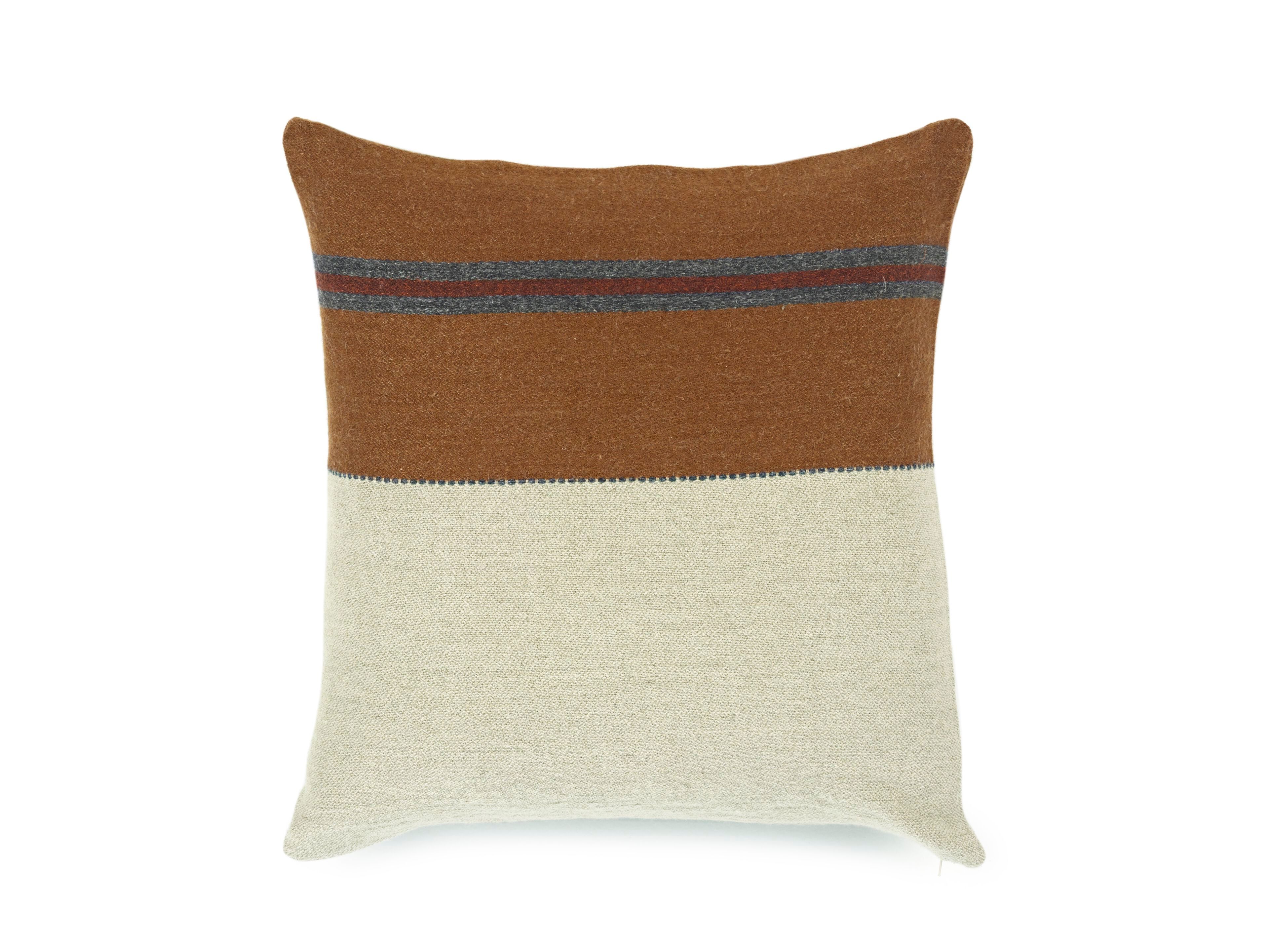 Льняная и шерстяная квадратная подушка Libeco Home The Highland Stripe ARCH-00027271