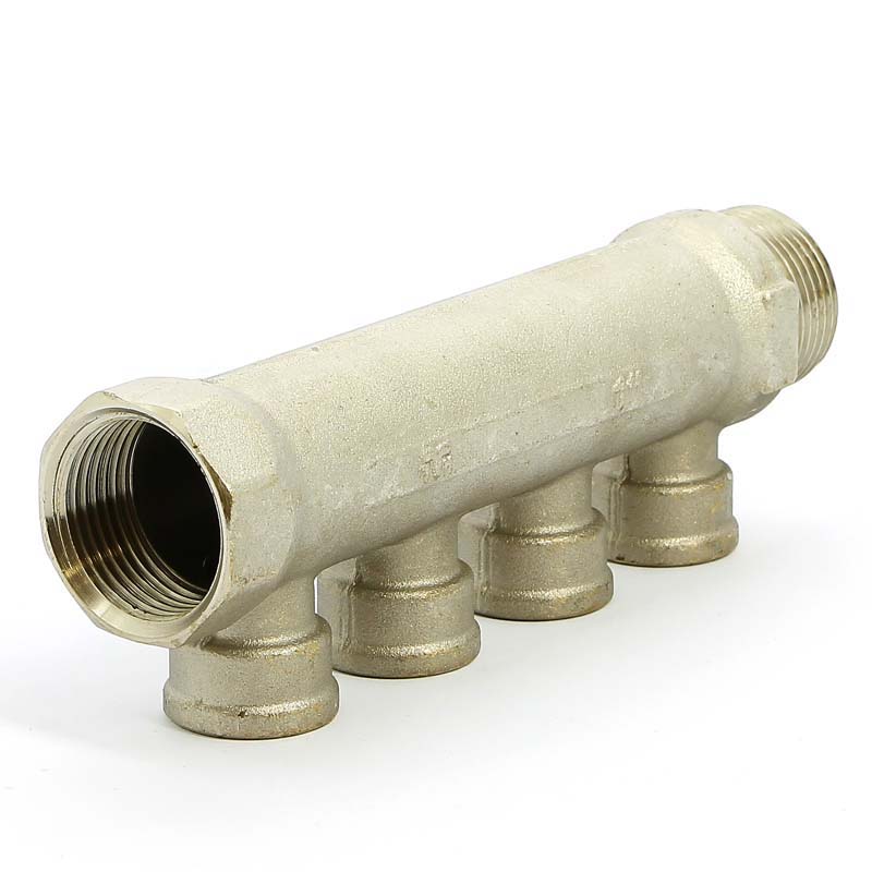 Коллектор НВ 1" никелированный TIEMME 4 выхода 1/2"В 36мм 1910078 - Вид №4