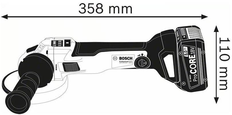 BOSCH PROFESSIONAL Аккумуляторная угловая шлифовальная машина Linea robust sun-id-1422659 - Вид №1