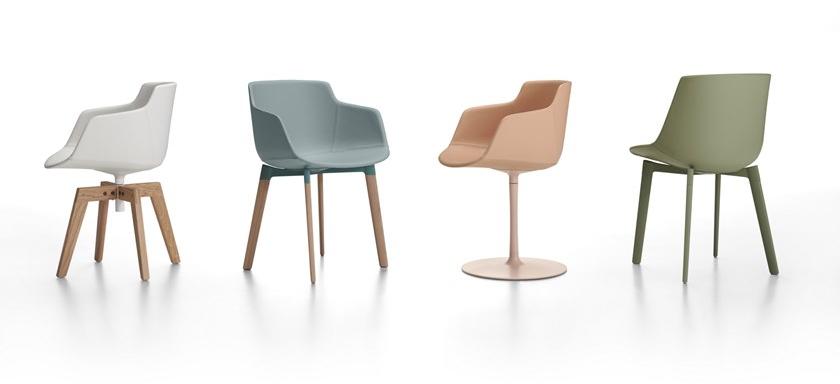 MDF Italia Мягкое кожаное кресло с подлокотниками Flow sun-id-1429258 - Вид №4