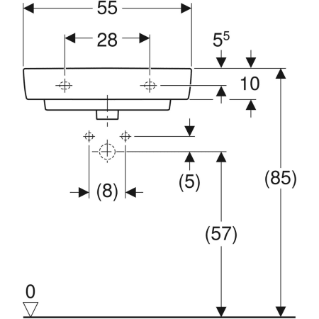 226155000 Раковина Geberit Renova Compact Geberit  - Вид №26