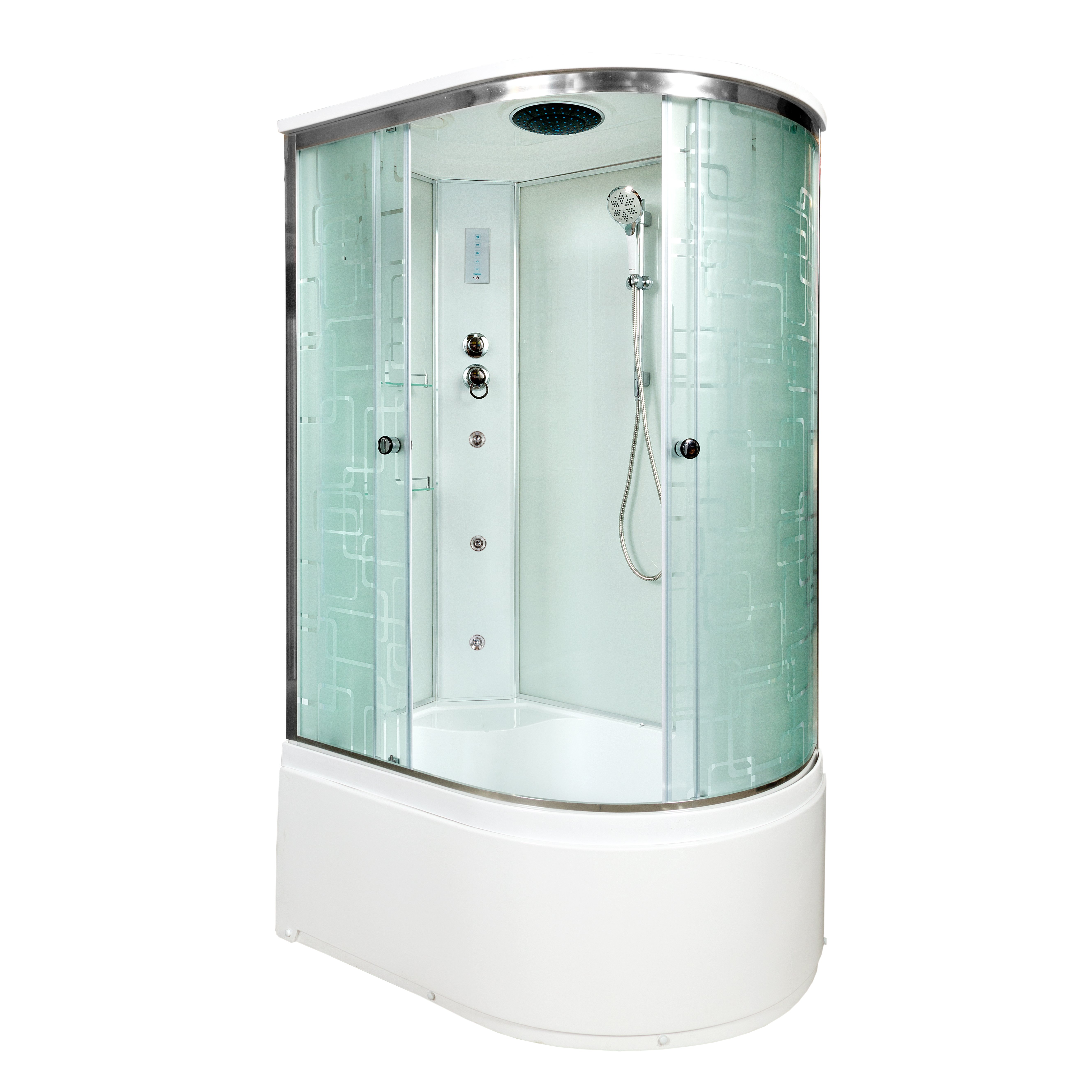 L 910 с гидромассажем Душевая кабина DETO Серия L ЕМ4511 L с гм. и эл. - Вид №1