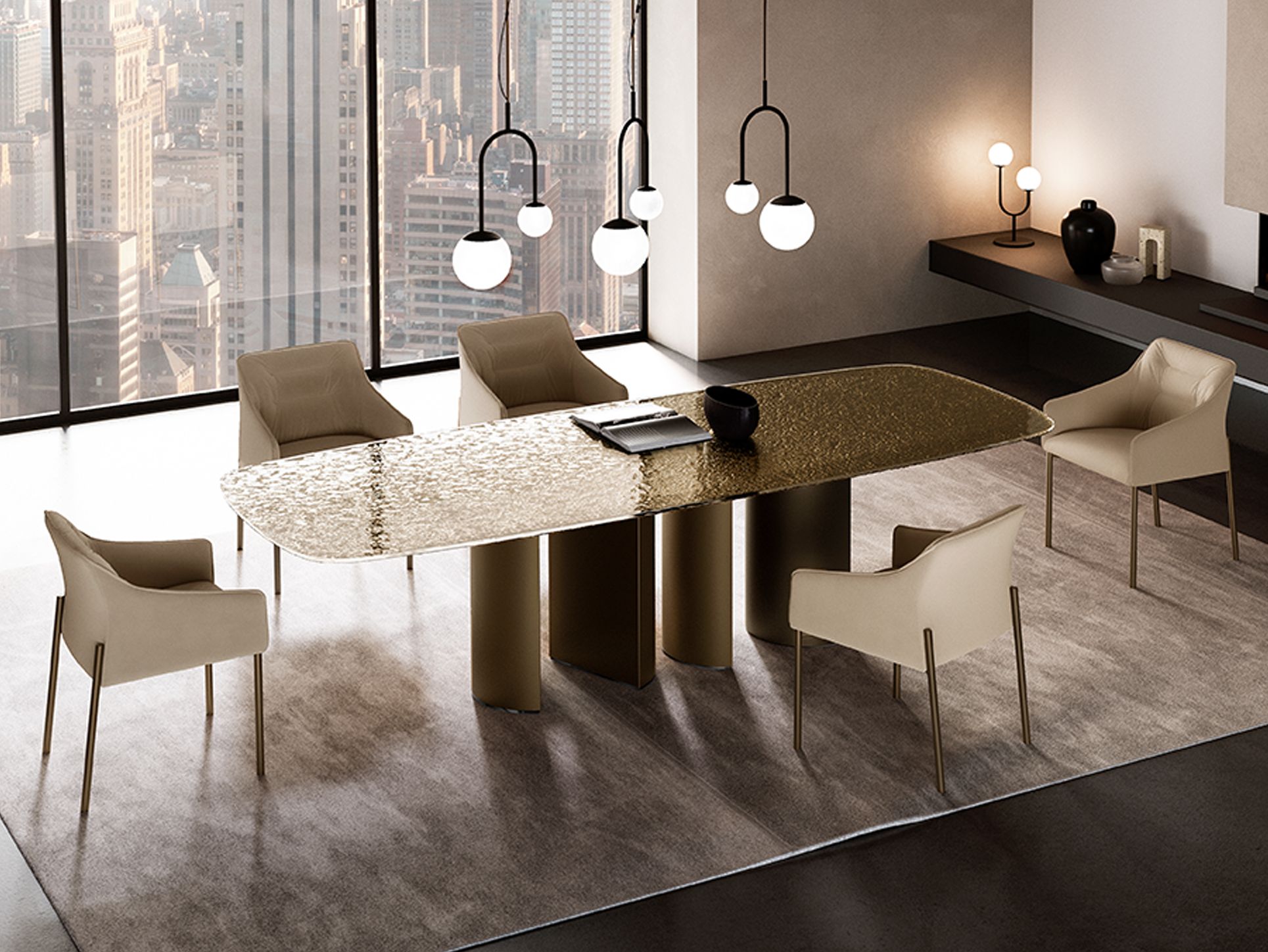 Кожаный мягкий стул с подлокотниками EFORMA Kira ARCH-00053427 - Вид №1