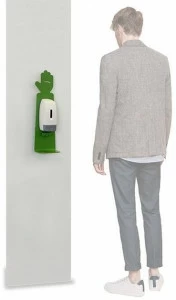 DIMCAR Настенный стальной диспенсер для дезинфицирующего геля  D848