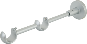 Держатель для карниза ORBIS открытый двухрядный металлический серебристый 86015951