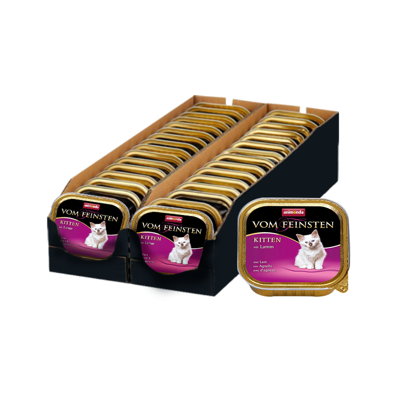 ПР0012953*32 Корм для котят Vom Feinsten Kitten с ягненком конс.100г (упаковка - 32 шт) Animonda 