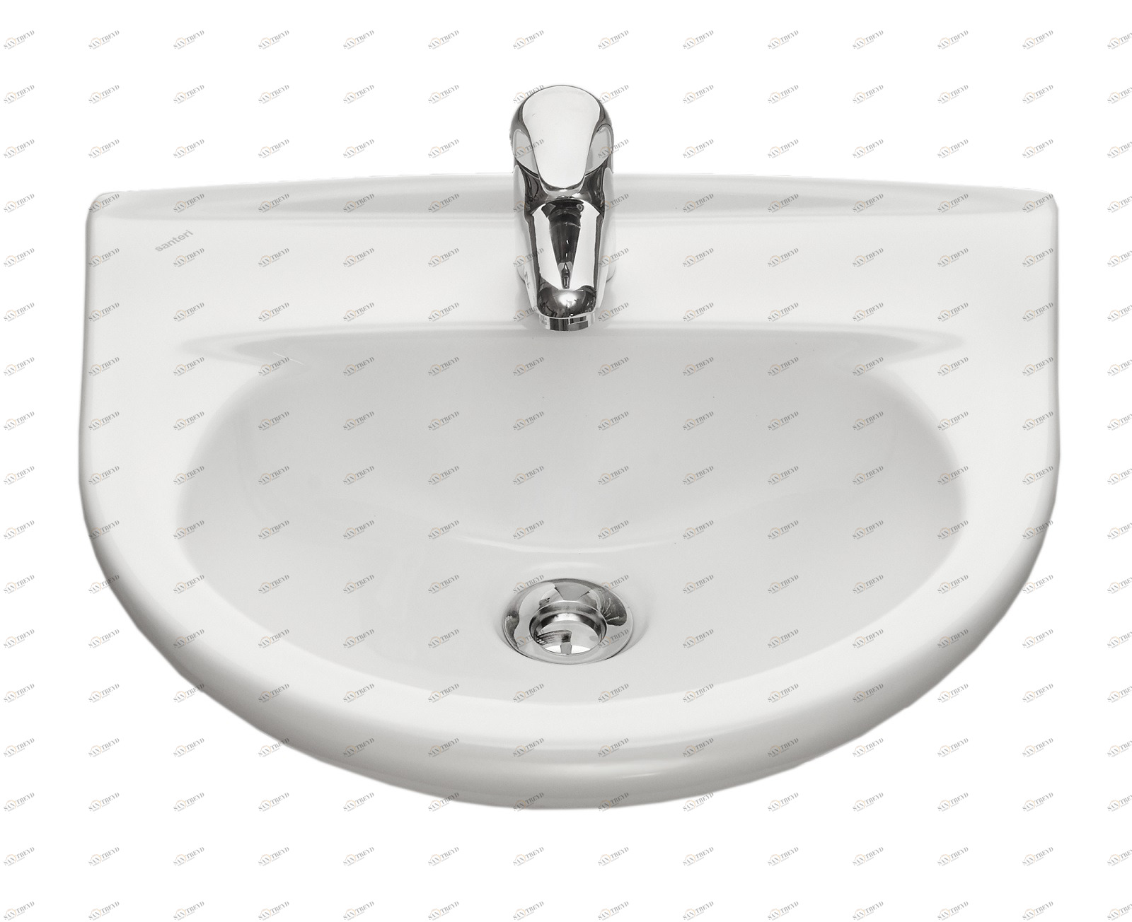 1.3131.0.S00.10B.0 Подвесная раковина настенная прямоугольная SANTERI  белая 