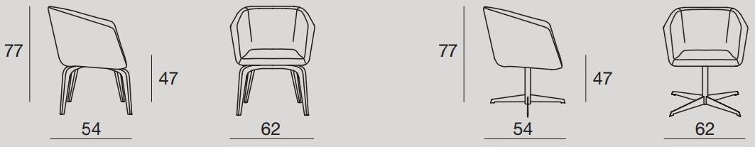 CTS SALOTTI Кресло с 4-мя спицами Megan sun-id-1469890 - Вид №1