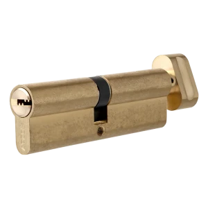 Цилиндр Apecs SM-80-C-G, 40x40 мм, ключ/вертушка, цвет золото
