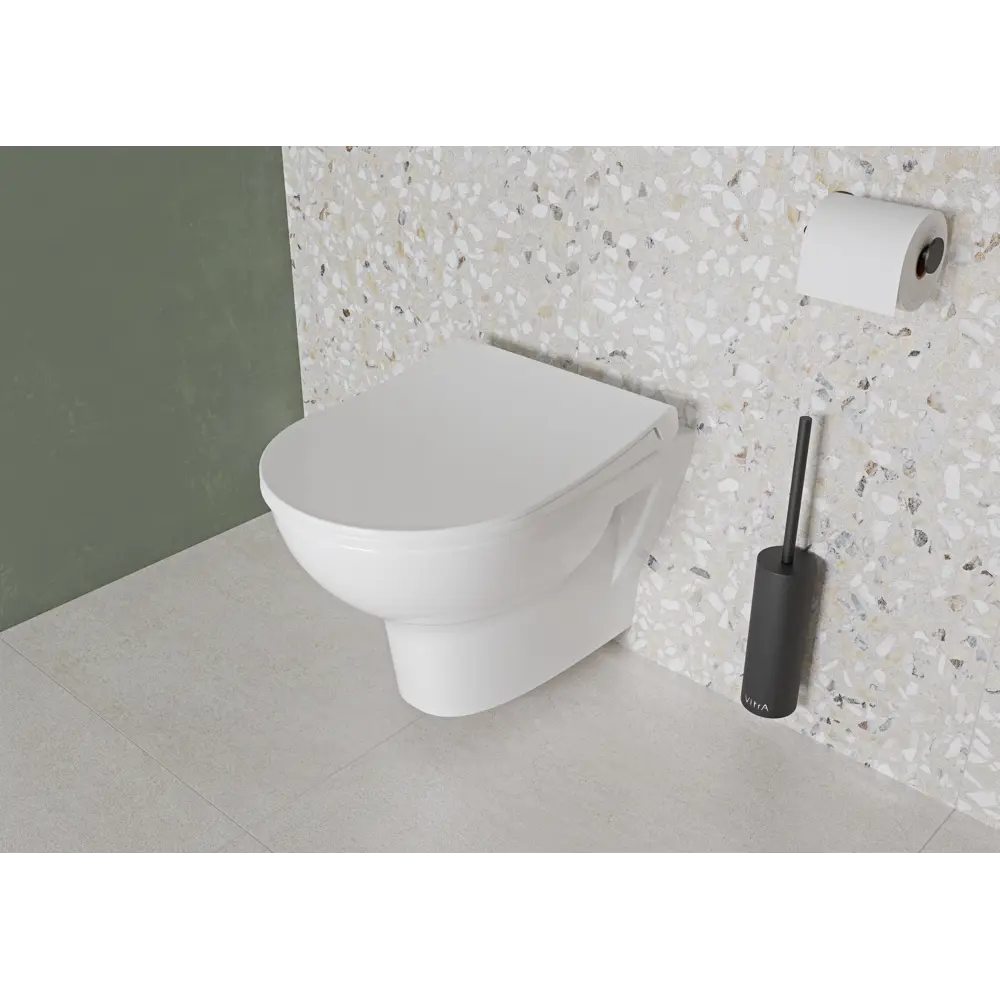 Унитаз безободковый подвесной VitrA Stern горизонтальный выпуск STLM-2179184 - Вид №9
