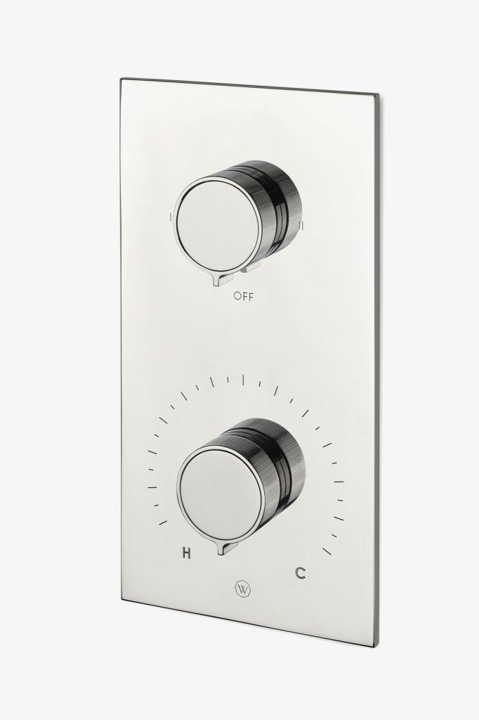 BTH44B Bond Tandem Series Встроенная термостатическая и двусторонняя отделка с переключателем с двухцветными ручками с гильошированными линиями Waterworks