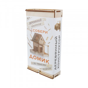 10 Деревянный конструктор из панелек Домик 0 элемент. Dom BALANCE TOYS