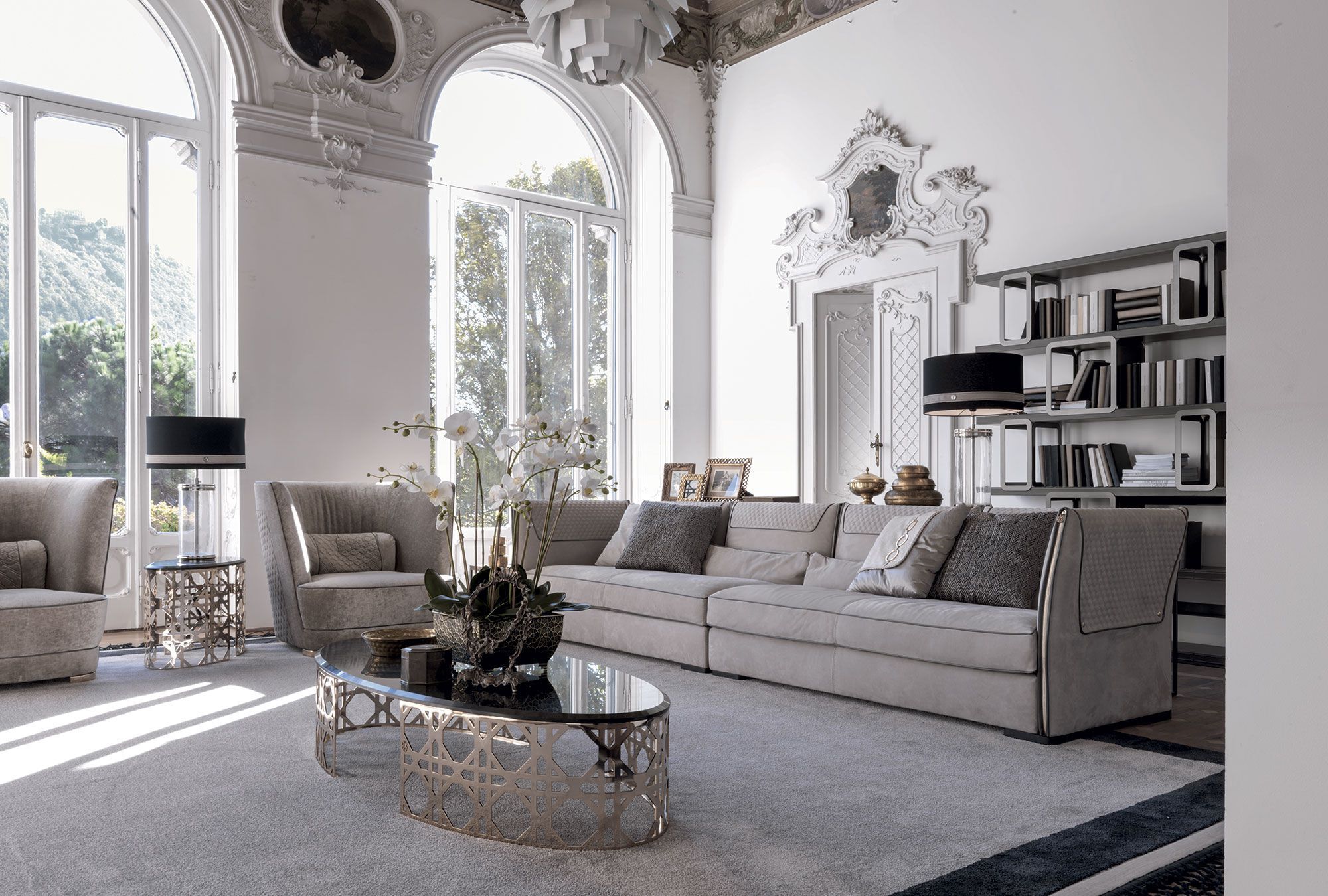 Модульный тканевый диван Vittoria Frigerio Clivio ARCH-00117500 - Вид №3