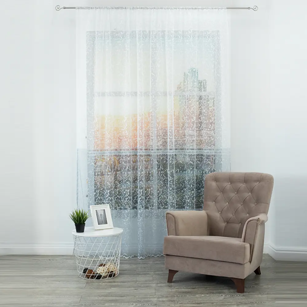 Тюль на ленте 28988 250x260 см цвет голубой AMORE MIO STLM-2029016 - Вид №3