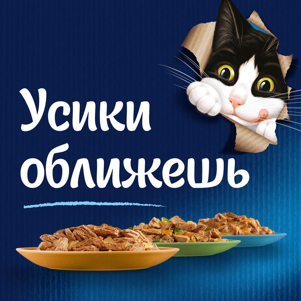 ПР0036731 Корм для кошек Аппетитные кусочки. Двойная вкуснятина с говядиной и домашней птицей, в желе, пауч 85 г FELIX  - Вид №2