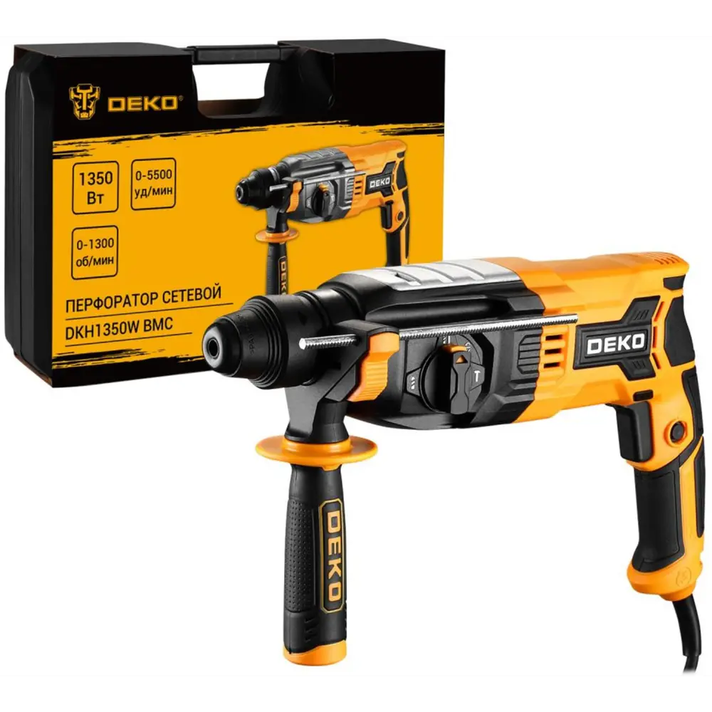 Сетевой перфоратор DEKO DKH1350W с кейсом, 1350 Вт 89372022 STLM-0847630 - Вид №1