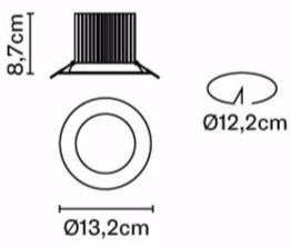 Fabbian Круглый встраиваемый светодиодный точечный светильник sun-id-1472034 - Вид №7