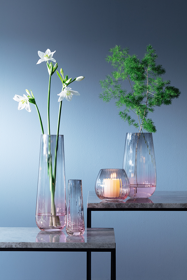 G1401-28-152 Ваза dusk 28см розовая-серая LSA International  - Вид №2