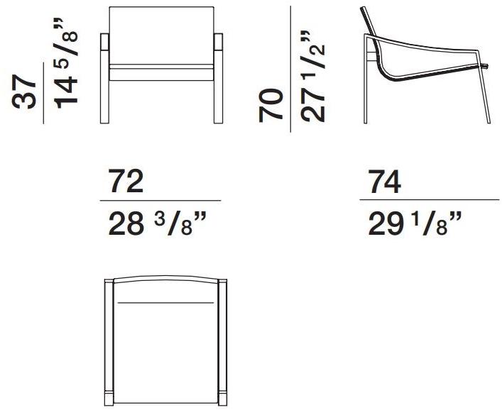 Molteni & C. Металлическое кресло с подлокотниками sun-id-1454914 - Вид №3