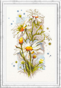 100-103 Ромашки Набор для вышивания Чудесная Игла 14 х 23 см Чудесная игла