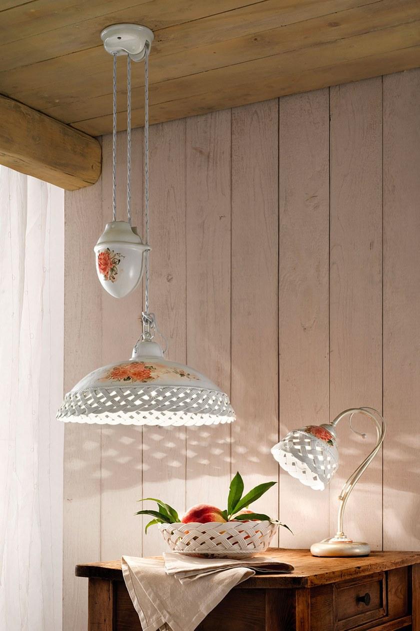 FERROLUCE Регулируемый керамический подвесной светильник Verona C957 - c958 - Вид №2