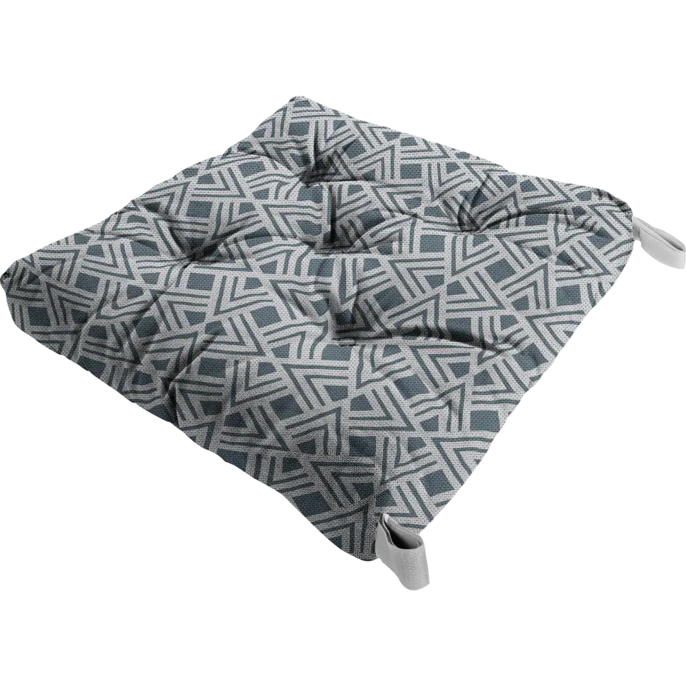 Сидушка «Геометрия» 40x35 см цвет серый LINEN WAY STLM-2081868 - Вид №1