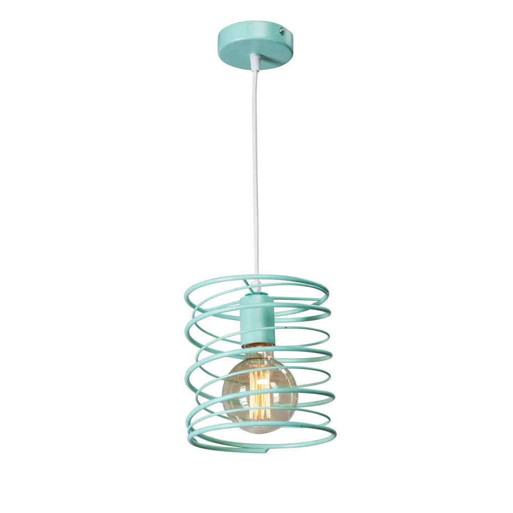 Подвесной светильник Vitaluce Торнадо 1 лампа 3м² Е27 цвет мятный STLM-2144726 - Вид №2