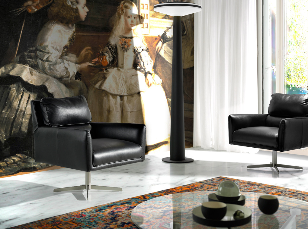 067156 Кожаное поворотное кресло KF-A1008 Angel Cerda  - Вид №4