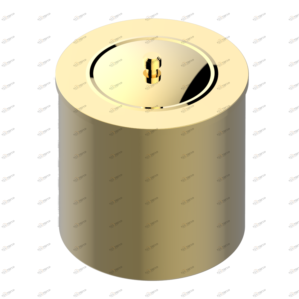 G9A-712CL WASTE BASKET WITH COVER Diameter : 200 mm Thg-paris System métal lisse Золото G9A-712CL CAT.F