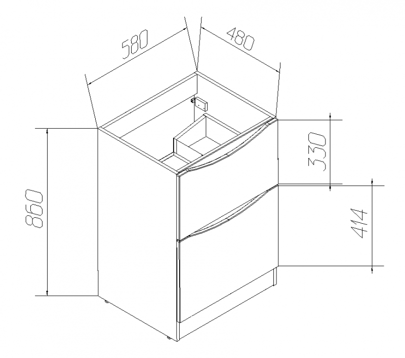 Мебель для ванной под стиральную машину BelBagno LAVANDERIA  - Вид №1