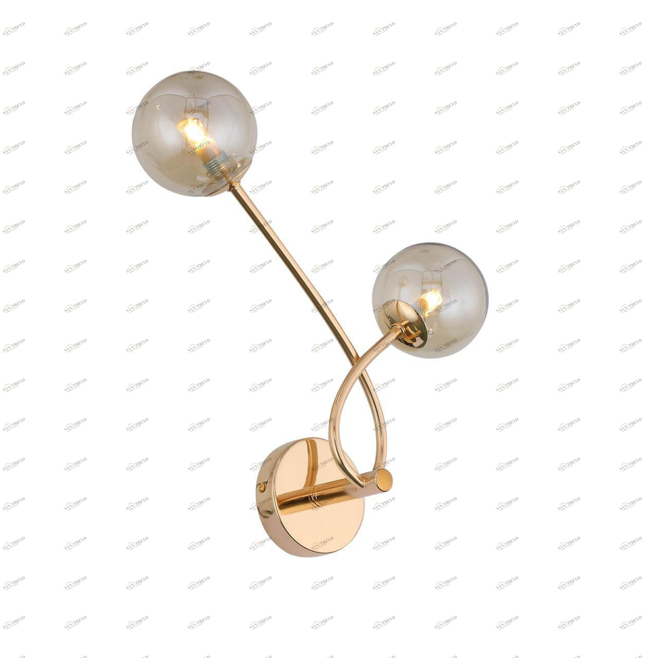 Бра галогеновое на 2 лампы золотое Parllaone SL435.201.02 ST LUCE PARLLAONE 00-3931359 Золото;прозрачный 