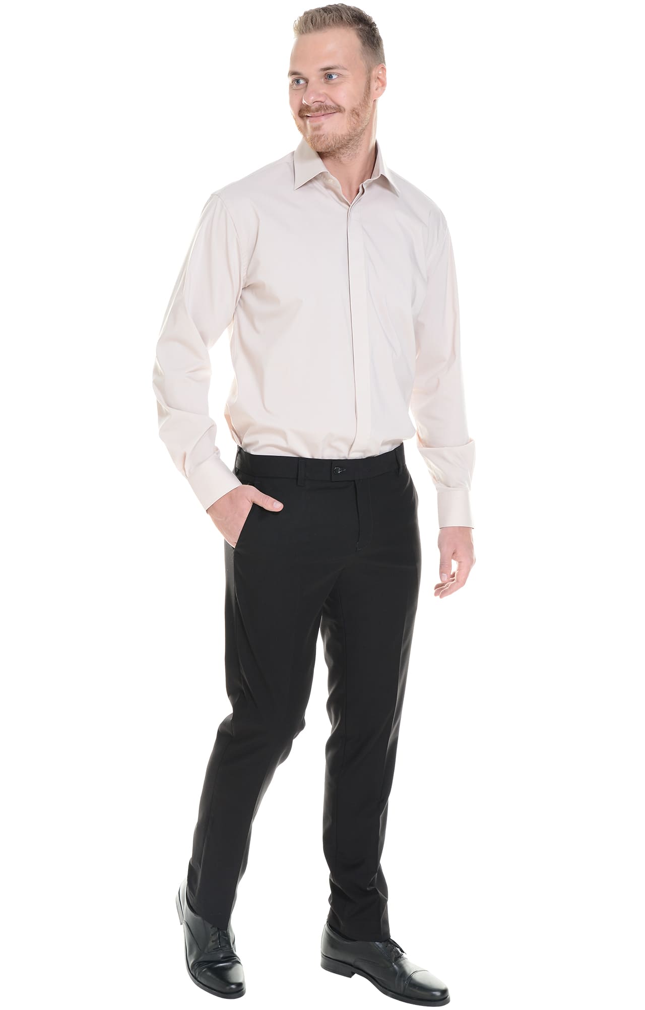 5030097 Рубашка мужская  beige El-Risto  Корпоративная одежда  размер 44/176-182  - Вид №7