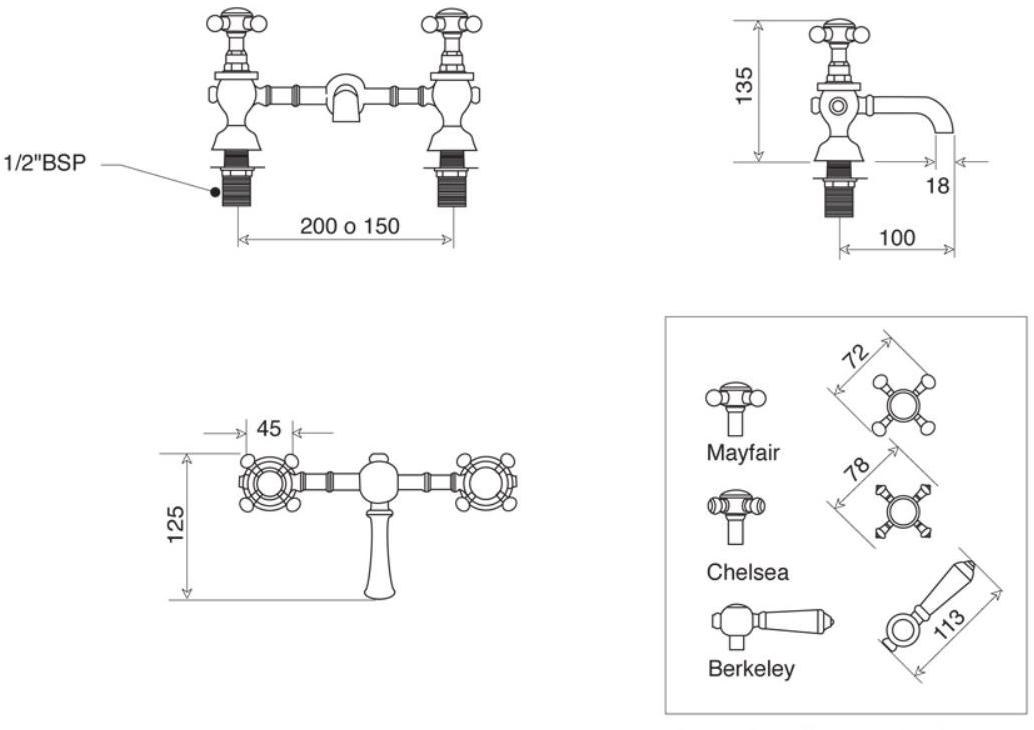 Gentry Home Смеситель для раковины из латуни Mayfair sun-id-1447726 - Вид №7