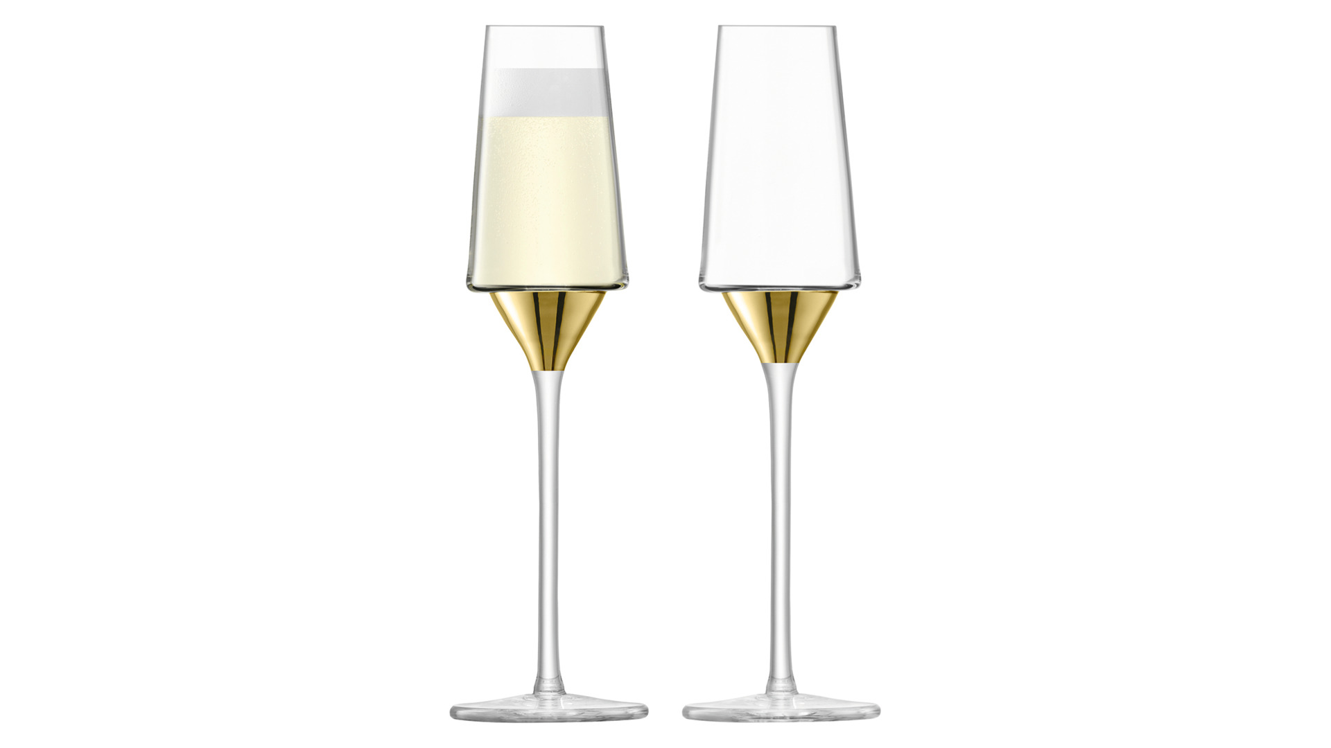 10656194 LSA International Набор бокалов для шампанского LSA International, "Space", 210мл, 2шт. Стекло - Вид №1