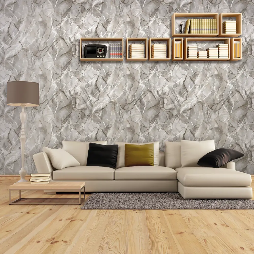 Обои флизелиновые Inspire Marmor бежевые 1.06 м Trench 5 STLM-2114990 - Вид №2