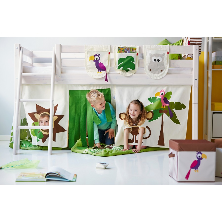 Кровать Flexa Classic с наклонной лестницей, коричневая, 200 см 90103081101 - Вид №3