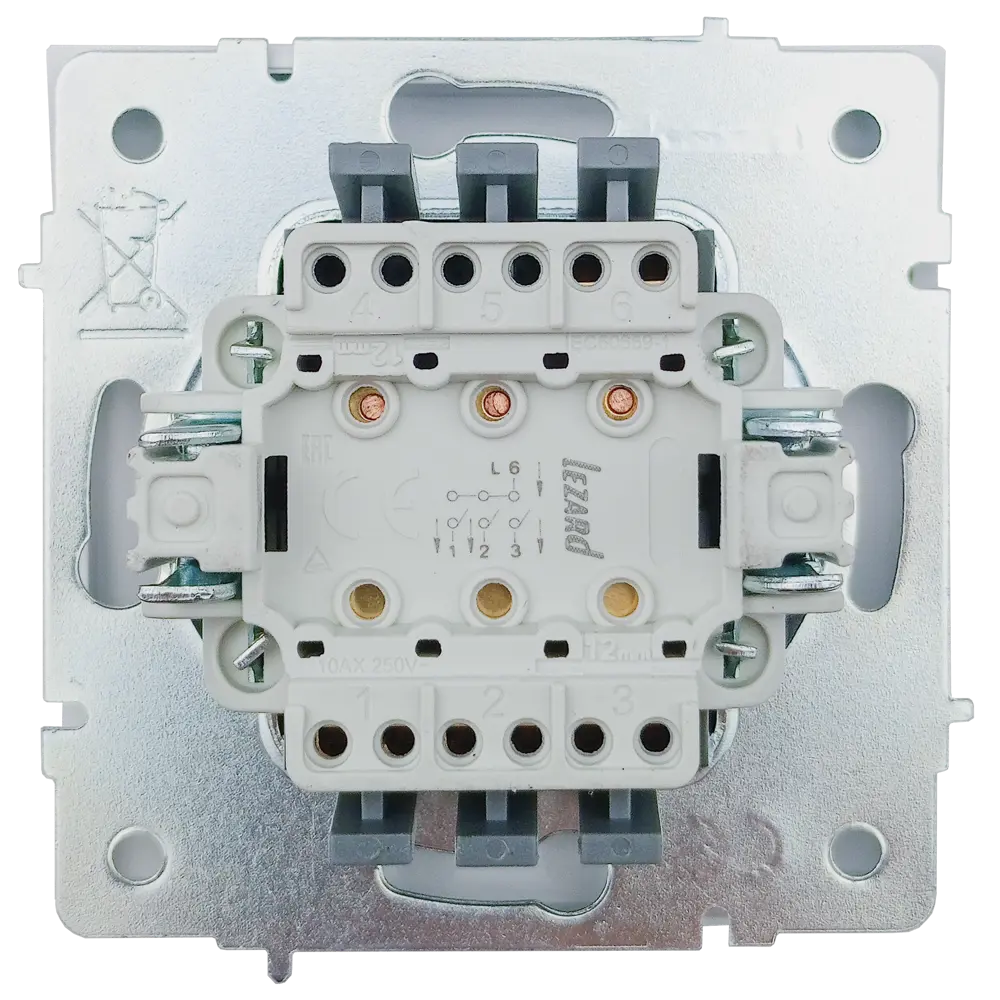 Выключатель встраиваемый Lezard Zima 3 клавиши цвет слоновая кость STLM-2077125 - Вид №2