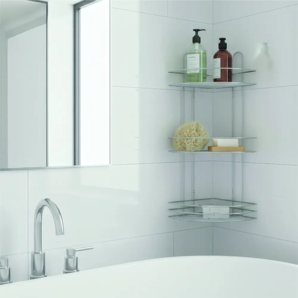 Полка для ванной Lemer Nil 23.5x58.5 см металл цвет хром STLM-2069122 - Вид №9