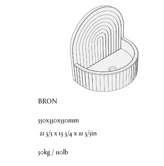 Бетонная подвесная раковина Formed BRON ARCH-00058387 - Вид №2