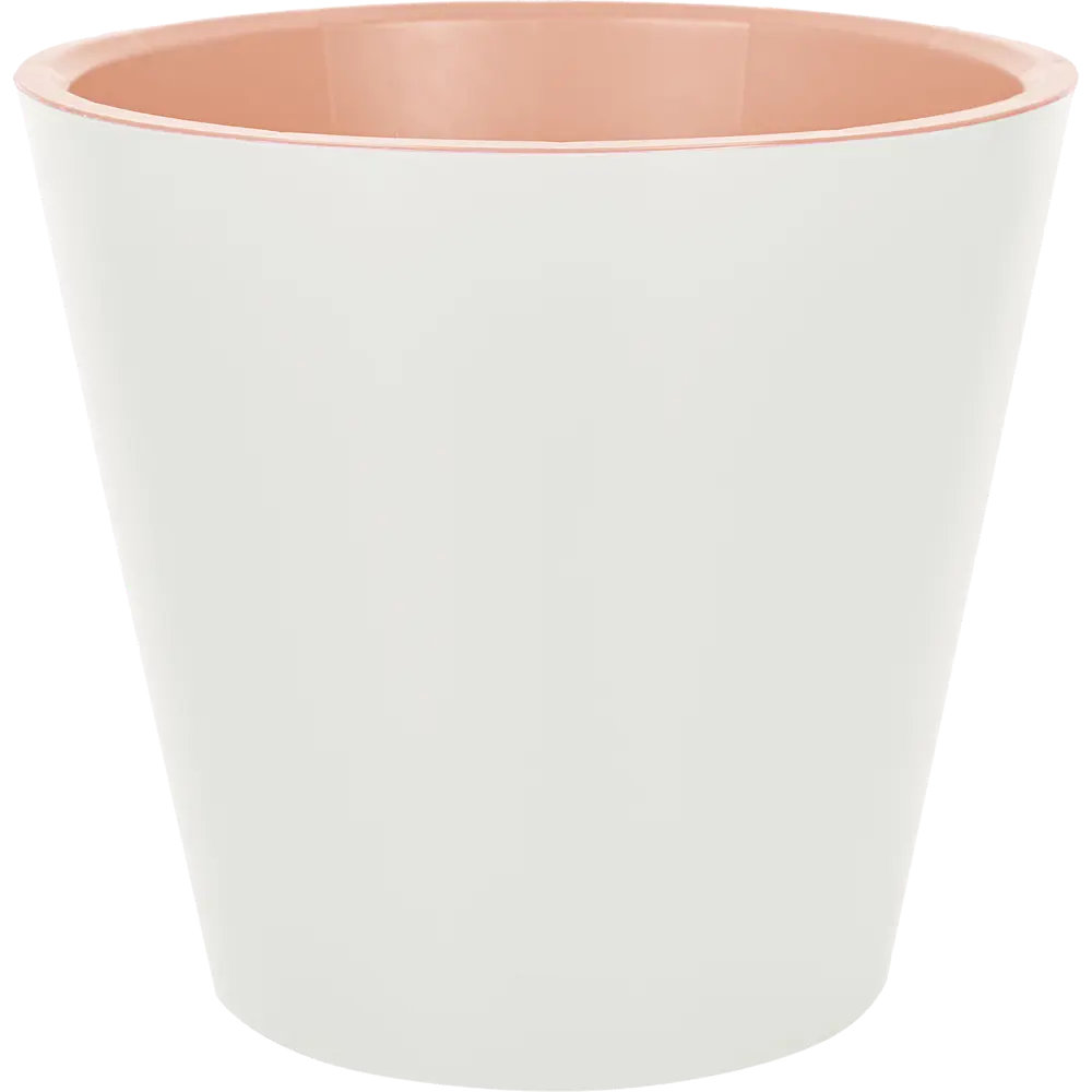 Кашпо для цветов Ingreen London ø16 h14.5 см 1.6 л пластик бело-персиковый STLM-2015415