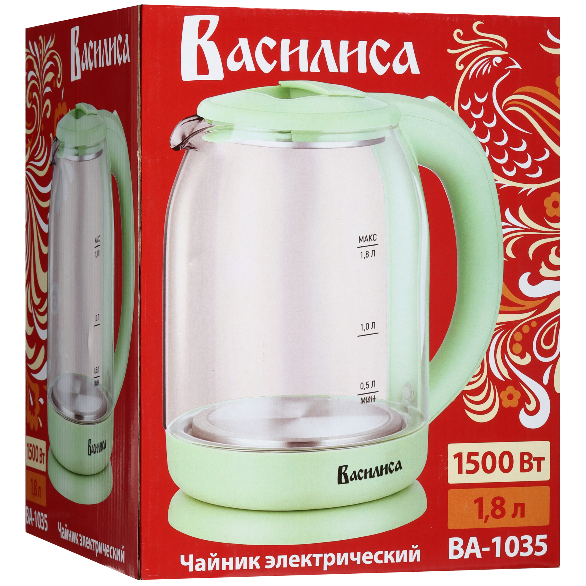 9050548 Электрочайник Василиса ВА-1035 зеленый STDN-0148242 - Вид №7