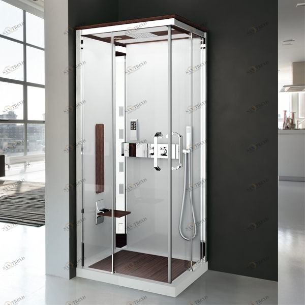 Душевая кабина термостатическая NEXIS 1 A100x80 HAMMAM Novellini NEXIS цвета тик, с низким душевым поддоном NEXA100ST51KANEXA100DT51KA