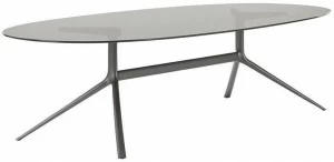 Poliform Овальный стеклянный стол Mondrian