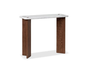 Прямоугольная консоль из дерева и мрамора