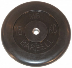 MB51-15 Диск обрезиненый черный mb barbell mb51-15 MB Barbell