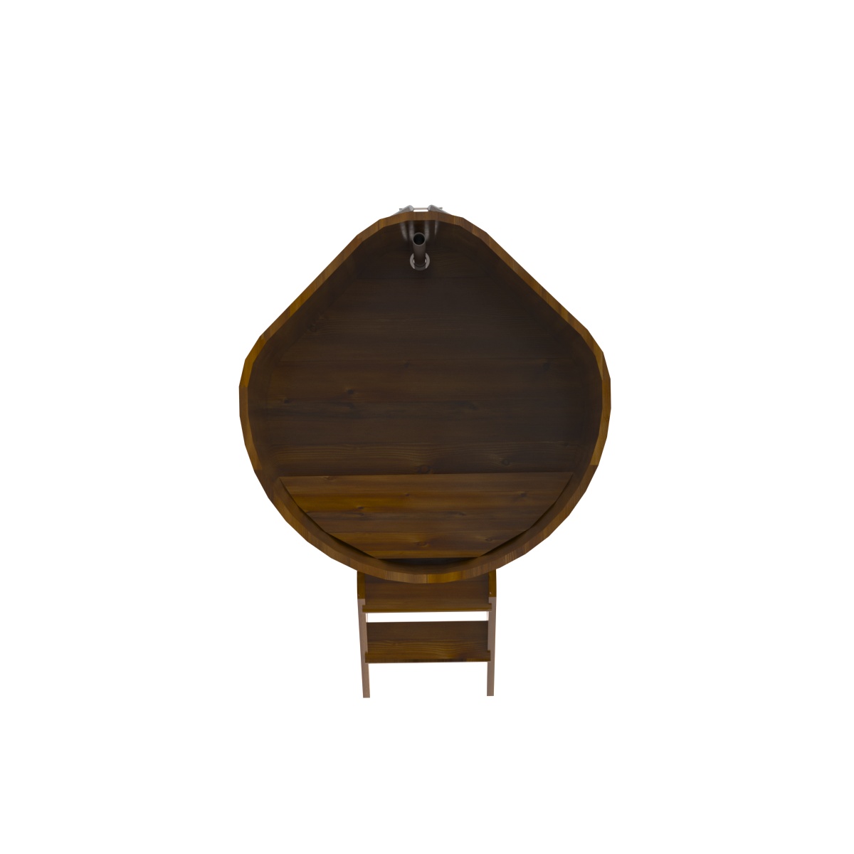 2305 Купель угловая из лиственницы Рустик 1,03х1,03х1,1 морёная Alyarus  - Вид №5